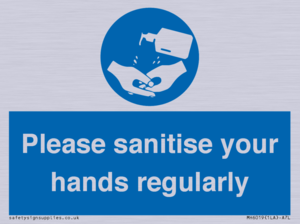 Please sanitise your hands regularly